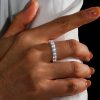 Sterling Silver Alternative Engagement Ring with 5.00 CT. TW. Simulated Stones