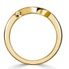 Golden Horseshoe Engagement Ring - 18K Gold Plated Sterling Silver, 0.73 CTW CZ