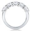 Oval Created White Sapphire Wedding Band in Sterling Silver (3.15 CT. TW.)