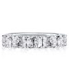 Oval Created White Sapphire Wedding Band in Sterling Silver (3.15 CT. TW.)