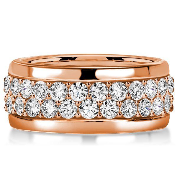 Rose Gold Micro Pave CZ Eternity Wedding Band - 2.88 CTW