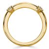 Invisible Set Asscher Cut Ruby Wedding Band - 18K Gold Plated Sterling Silver
