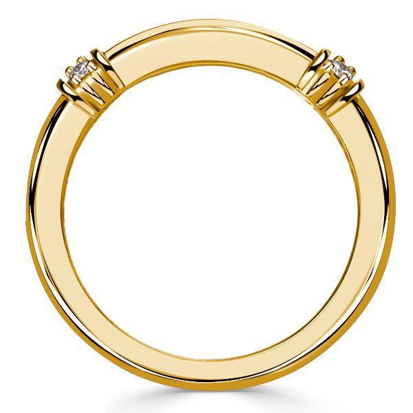Invisible Set Asscher Cut Ruby Wedding Band - 18K Gold Plated Sterling Silver