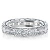 Radiant Eternity Wedding Band in Rhodium Plated 925 Sterling Silver | 4.25MM Wide