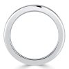 Blue Sapphire Eternity Wedding Band - Sterling Silver, Wide Flush Setting