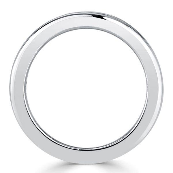 Blue Sapphire Eternity Wedding Band - Sterling Silver, Wide Flush Setting