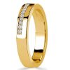 Inside-Edge Half Eternity Wedding Band Stackable Ring in Sterling Silver with Simulated Diamonds