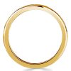 Inside-Edge Half Eternity Wedding Band Stackable Ring in Sterling Silver with Simulated Diamonds