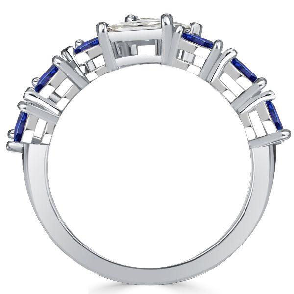 Pear Shaped Sterling Silver Twist Wedding Ring - 3.73 CTW