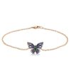 Dancing Butterfly Blue Sapphire Sterling Silver Bracelet for Women