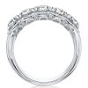 Sterling Silver Halo Round & Cushion Cut Bridal Jewelry Set 5.00 CTW