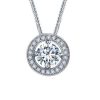 Sterling Silver Halo Round & Cushion Cut Bridal Jewelry Set 5.00 CTW