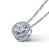 Sterling Silver Halo Round & Cushion Cut Bridal Jewelry Set 5.00 CTW