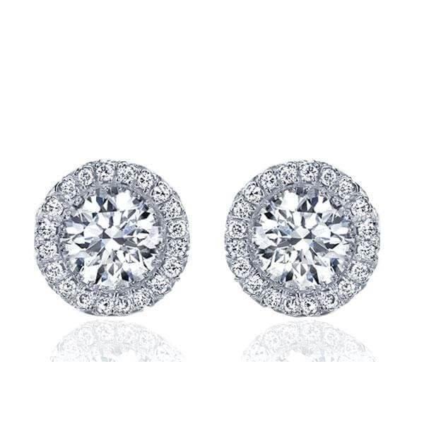 Sterling Silver Halo Round & Cushion Cut Bridal Jewelry Set 5.00 CTW