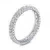 Solitaire Eternity Created White Sapphire 925 Sterling Silver 3-Piece Wedding Set