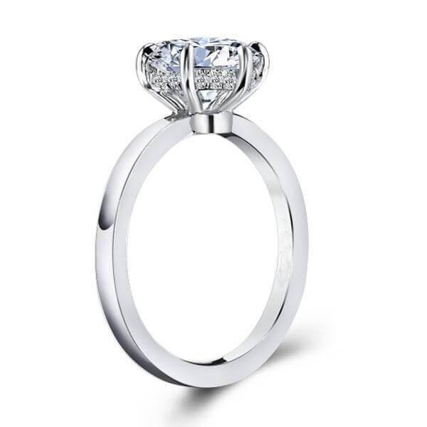 Solitaire Eternity Created White Sapphire 925 Sterling Silver 3-Piece Wedding Set
