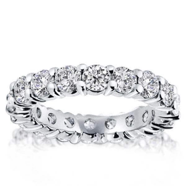 Solitaire Eternity Created White Sapphire 925 Sterling Silver 3-Piece Wedding Set
