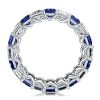 Princess Cut Wedding Band in Rhodium-Plated Sterling Silver with 7.65 CT. TW. Stones