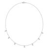 Baguette Cut White Sapphire Dangle Necklace | 925 Sterling Silver Drop Pendant