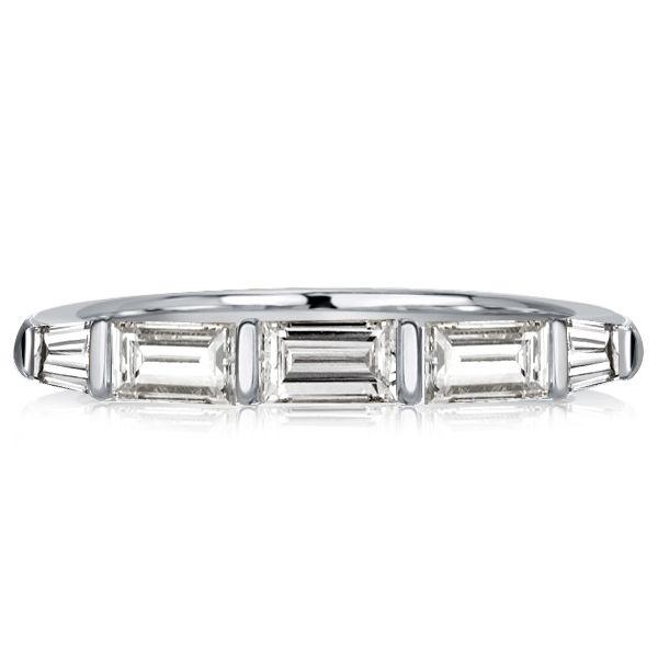 Baguette Bar Set Half Eternity Band - 925 Sterling Silver - 1.39 CT. TW.