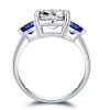 Sterling Silver Three Stone Round Cut Engagement Ring - 2.00 CT