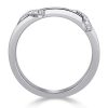 Blue Sapphire Ribbon Wedding Band - Sterling Silver .925