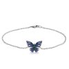 Butterfly Blue Sapphire Bracelet for Women - Sterling Silver