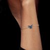 Butterfly Blue Sapphire Bracelet for Women - Sterling Silver