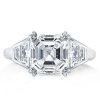 Antique Asscher Cut Sterling Silver Engagement Ring - 4.0 CT Center Stone
