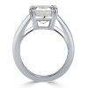 Antique Asscher Cut Sterling Silver Engagement Ring - 4.0 CT Center Stone