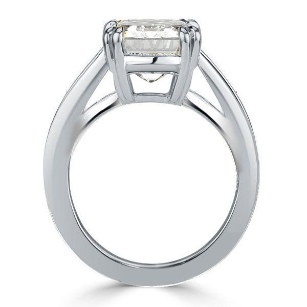 Antique Asscher Cut Sterling Silver Engagement Ring - 4.0 CT Center Stone