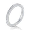 Three Stone Milgrain White Sapphire Bridal Set in Sterling Silver, 1.50 CT Created Stone