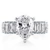 Eternity Pear Created White Sapphire Engagement Ring - 6.88 CT. TW. Sterling Silver