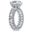 Eternity Pear Created White Sapphire Engagement Ring - 6.88 CT. TW. Sterling Silver