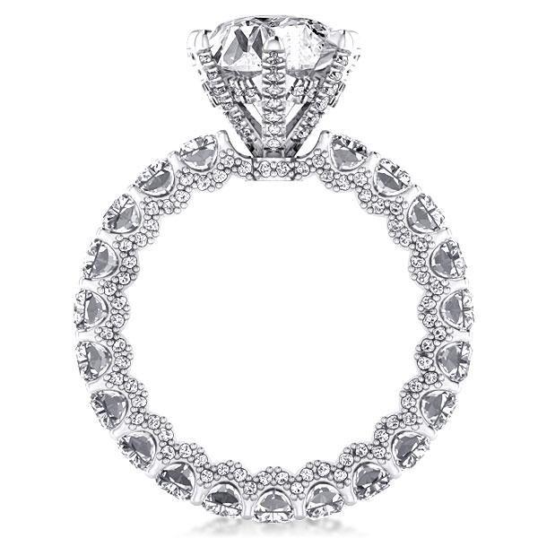 Eternity Pear Created White Sapphire Engagement Ring - 6.88 CT. TW. Sterling Silver