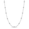 3mm Cushion Cut Bezel Set Tennis Necklace for Women in 925 Sterling Silver