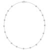 3mm Cushion Cut Bezel Set Tennis Necklace for Women in 925 Sterling Silver