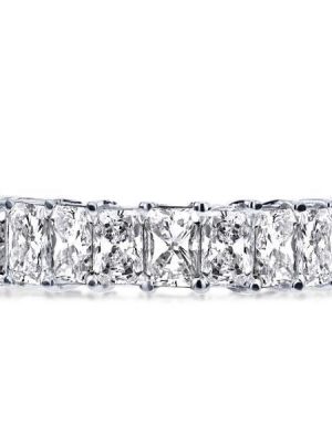Eternity Created White Sapphire Wedding Band - 925 Sterling Silver Ring