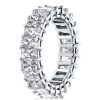 Eternity Created White Sapphire Wedding Band - 925 Sterling Silver Ring