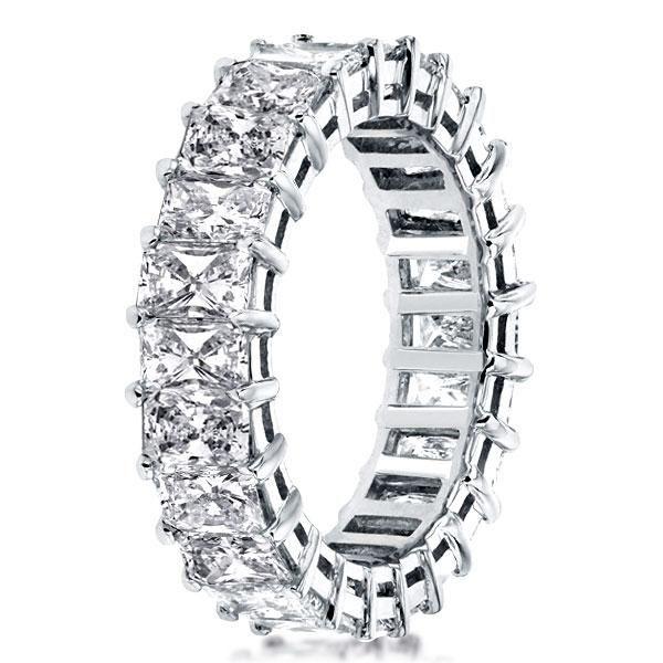Eternity Created White Sapphire Wedding Band - 925 Sterling Silver Ring