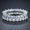 Eternity Created White Sapphire Wedding Band - 925 Sterling Silver Ring