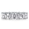 Asscher Cut Sterling Silver Eternity Band - 14.15 CT. TW.