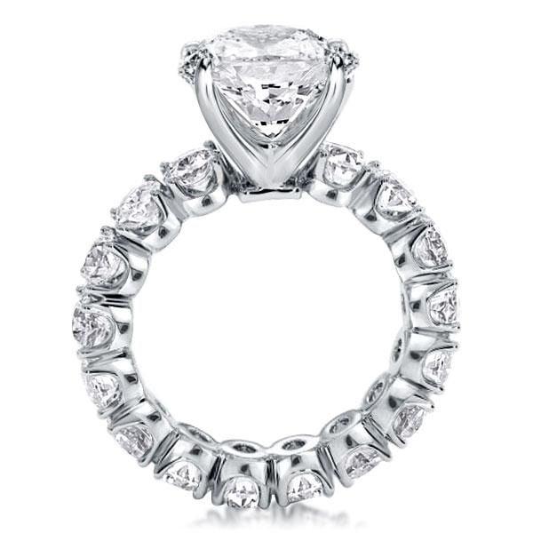 Simple Round Cut Solitaire Engagement Ring in 925 Sterling Silver with Rhodium Finish