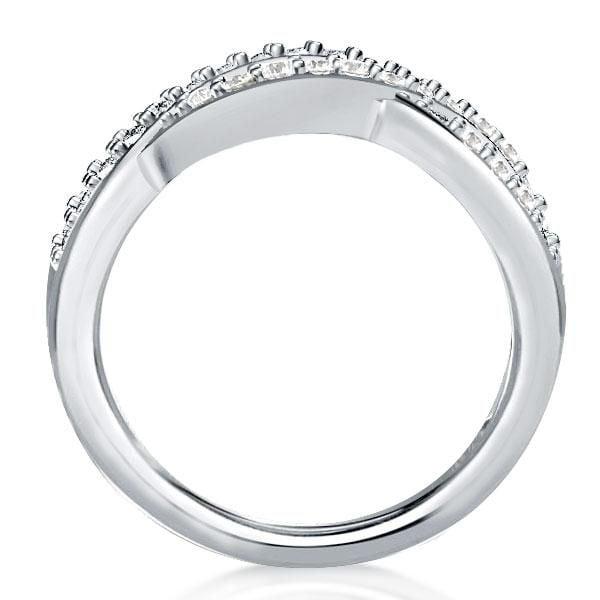 Infinity Twist Wedding Band in 925 Sterling Silver with 2.75 CT. TW.