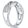 Infinity Twist Wedding Band in 925 Sterling Silver with 2.75 CT. TW.