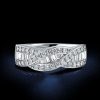 Infinity Twist Wedding Band in 925 Sterling Silver with 2.75 CT. TW.