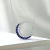 Sterling Silver Crescent Moon Necklace for Women - Celestial Pendant