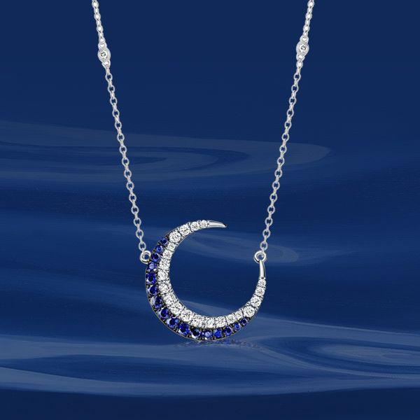 Sterling Silver Crescent Moon Necklace for Women - Celestial Pendant