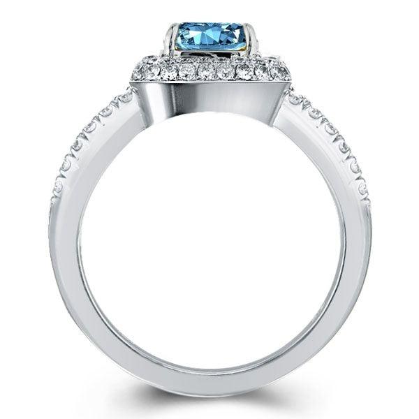 Pear Cut Twin Stone Engagement Ring in 925 Sterling Silver with Rhodium Finish