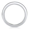 Baguette Cut White Sapphire Half Eternity Band - Sterling Silver Wedding Ring
